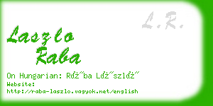 laszlo raba business card